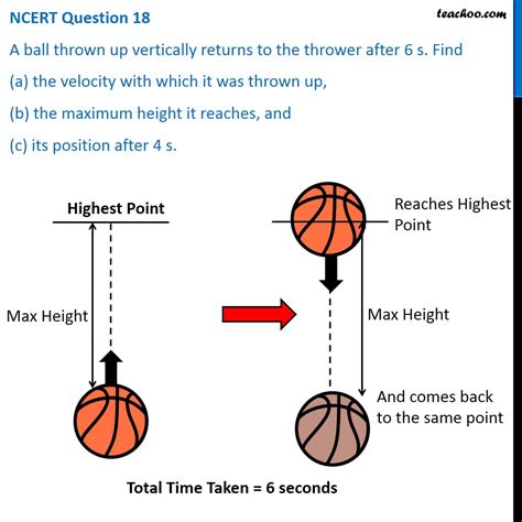 NCERT Q18 - A ball thrown up vertically returns to the thrower after 6