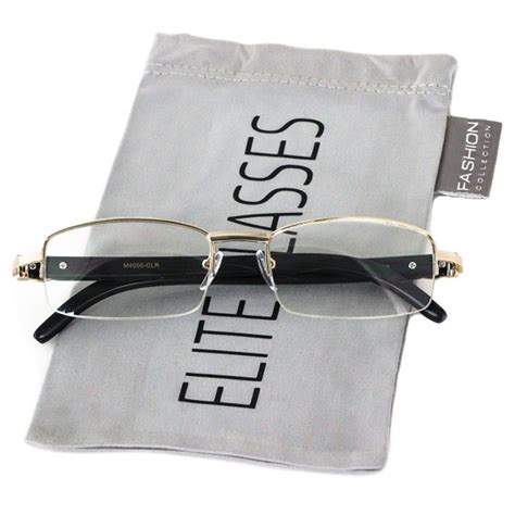 Elite WOOD Art Nouveau VINTAGE Semi Rimless Gangster RICH Frame Eye Glasses - Rose Gold Black ...