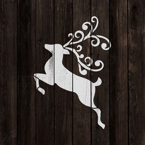 Reindeer Stencil Reusable DIY Craft Stencils of a Reindeer - Etsy