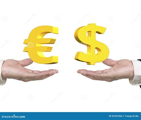 Dollar Sign Euro Symbol on Hands Foreign Exchange Concepts Stock Image ...