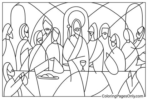 The Last Supper Coloring Sheet - Free Printable Coloring Pages