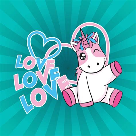 290 Love Svg Unicorn SVG PNG EPS DXF File