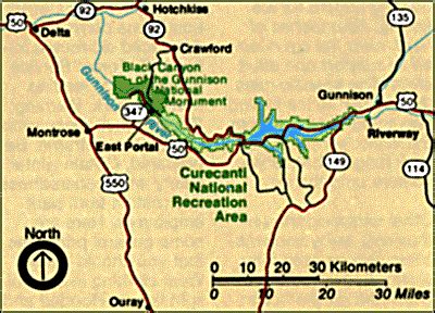 Black Canyon Of The Gunnison National Park Map - Maps For You