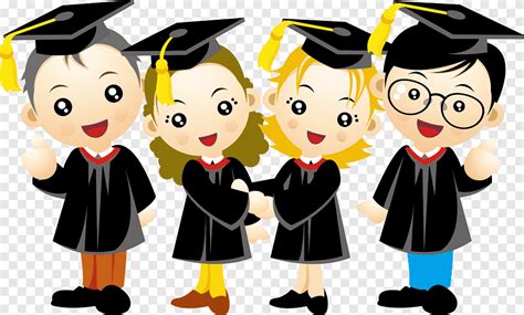Free download | Graduation ceremony Cartoon, People graduation season, several newly grads ...