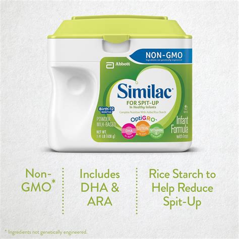 Similac for Spit Up Infant Formula with Iron, With Rice Starch, Baby Formula, Po - Other