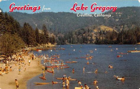 Crestline California Lake Gregory Beach Scene Vintage Postcard J77753 - Mary L. Martin Ltd ...