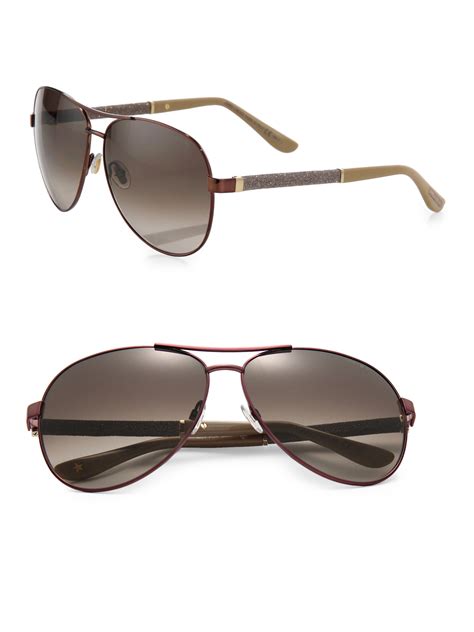 Jimmy choo Lexie Aviator Sunglasses in Metallic for Men | Lyst