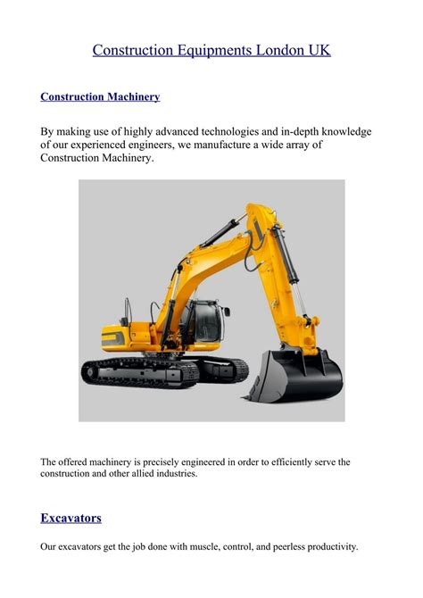 PPT - Construction Equipments London UK PowerPoint Presentation, free download - ID:7211636