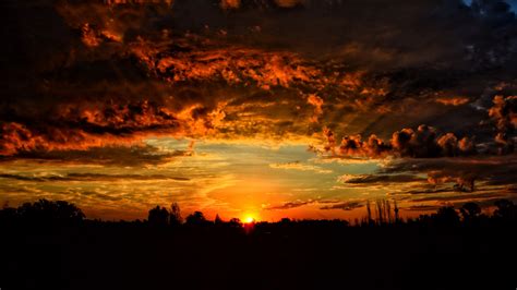 Free download Download wallpaper 1920x1080 sunset clouds orange sky full hd [1920x1080] for your ...