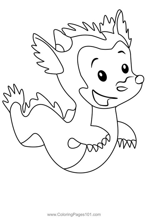 The Dragon Puppy From Bubble Guppies Coloring Page for Kids - Free ...