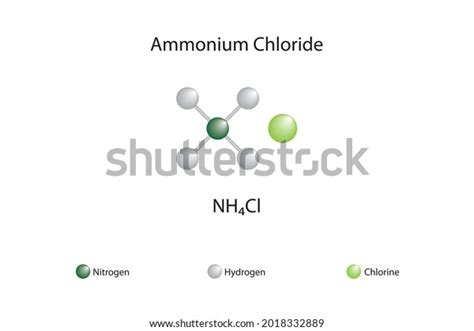 Molecular Structure Ammonium Chloride Chemical Formula Stock Vector (Royalty Free) 2018332889 ...