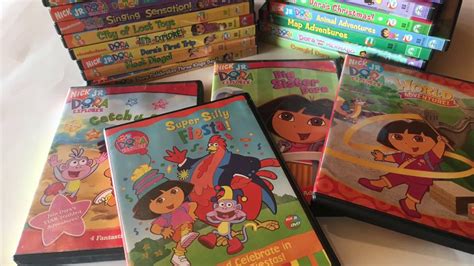 DORA THE EXPLORER DVD COLLECTION - NICK JR - KIDS MOVIE COLLECTION DISPLAY - YouTube