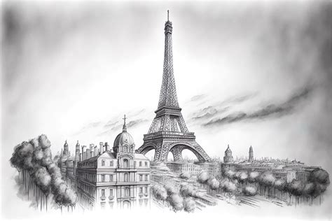 Aggregate 76+ pencil sketch of paris latest - seven.edu.vn