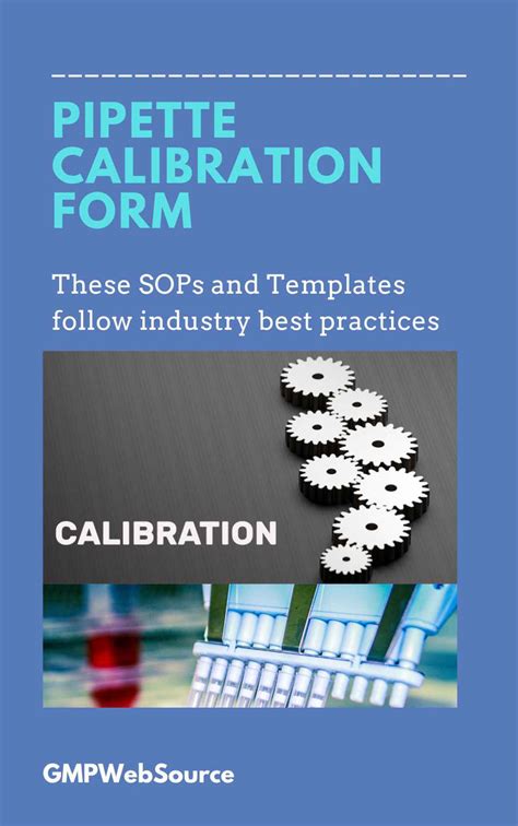 Pipette Calibration Form – GMPWebSource