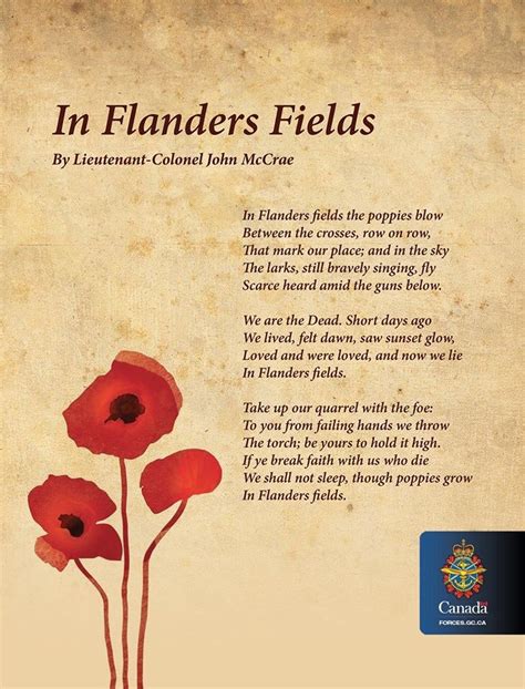 Poem In Flanders Fields Printable - Printable Word Searches