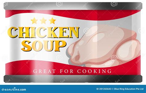 Chicken Soup Food Can Vector Stock Vector - Illustration of clip, clipart: 281265643