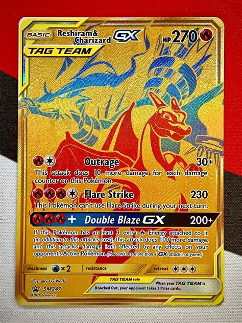 Reshiram And Charizard Gx Tag Team Card - Printable Cards