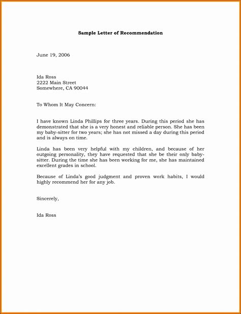 Template Of A Testimonial Letter