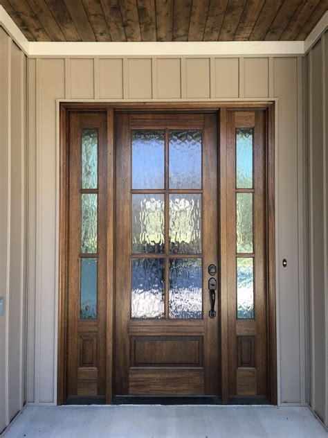 Mahogany Front Door with Privacy Glass