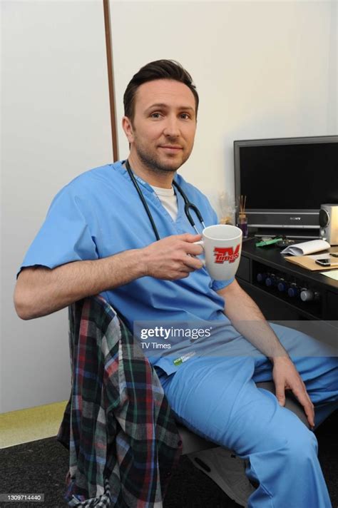 Holby City actor Alex Walkinshaw on set, March 22, 2012. News Photo - Getty Images