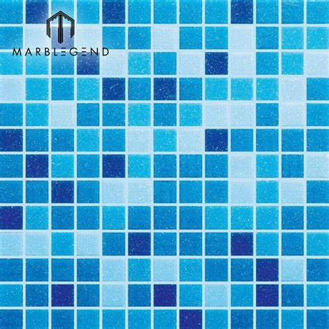 PFM Hit Swimming Pool Design Blue Glass Mosaic Sheet Tile | PFM-Stone ...