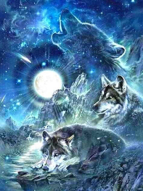 Amazon.com: 5D Diamond Painting Kits Animal Wolf for Adults Full Drill ...