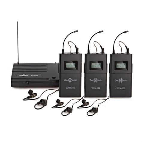 Wireless In Ear Monitor System Pack by Gear4music, 3 Receivers at ...