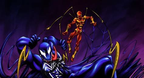 Iron Spider vs Venom by LoveLoveDancingRobot on DeviantArt