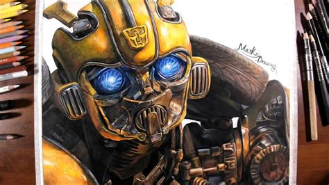 Drawing Bumblebee from Movie [Bumblebee] - marki draws, colored pencil - YouTube