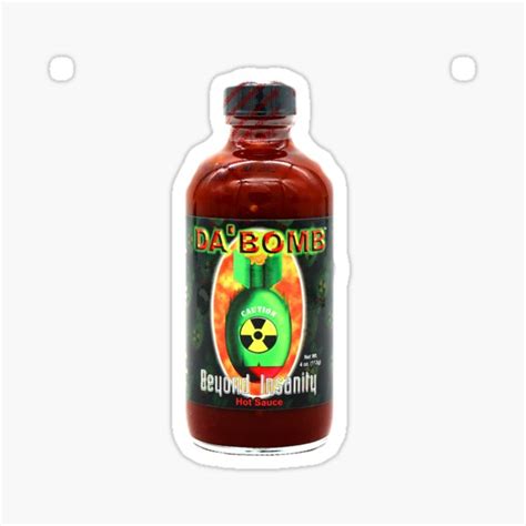 "Hot Ones Da Bomb Hot Sauce" Sticker for Sale by carlymagalski | Redbubble