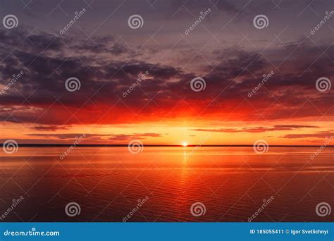 Beautiful View of the Sea and Sunset. Beautiful Nature Landscape with ...