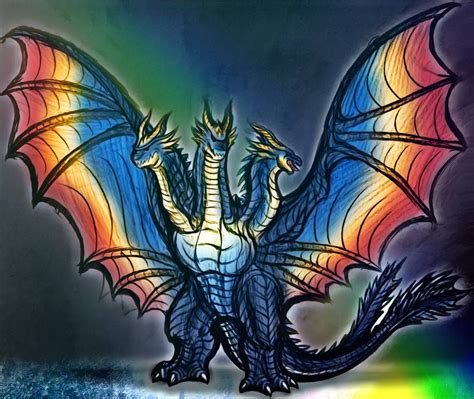 Iridescent Ghidorah by DragonSource25 on DeviantArt | Creature concept ...