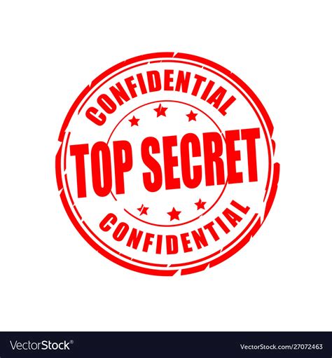 Top secret confidential stamp Royalty Free Vector Image