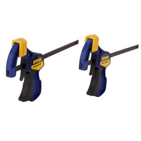 Irwin QUICK-GRIP Mini 1-Handed Bar Clamps, 6-inch, 2/Pk (5462)