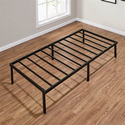 Mainstays 14" Heavy Duty Slat Bed Frame, Black Steel, Twin - Walmart.com - Walmart.com