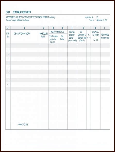 Aia G703 Excel Template Free - Template 1 : Resume Examples #PV8X4o58JQ