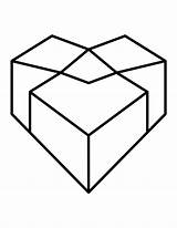 Geometric Heart Coloring Pages Abstract Page  Free sketch template