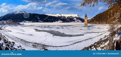 Reschensee Resia Lake, South Tyrol Stock Photo - Image of panorama, church: 172931380