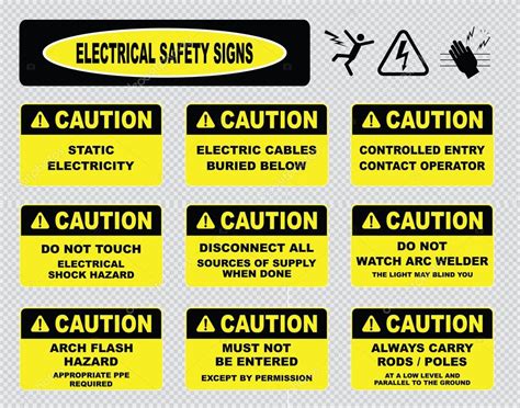 Electrical warning signs — Stock Vector © coolvectormaker #73713347