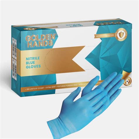 Golden Hands Nitrile gloves – blue - 100pcs