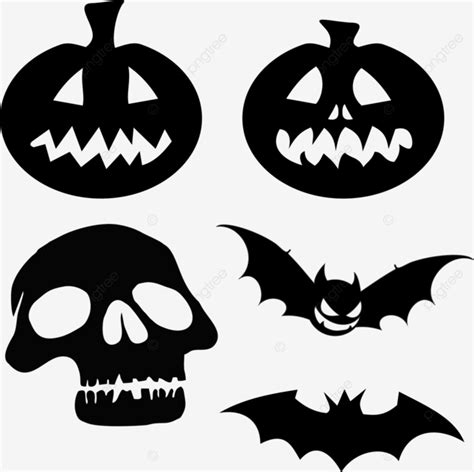 Silhouette Halloween Vector, Silhouette, Halloween, Black PNG and ...