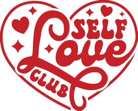 self love club, positive, heart - free svg file for members - SVG Heart