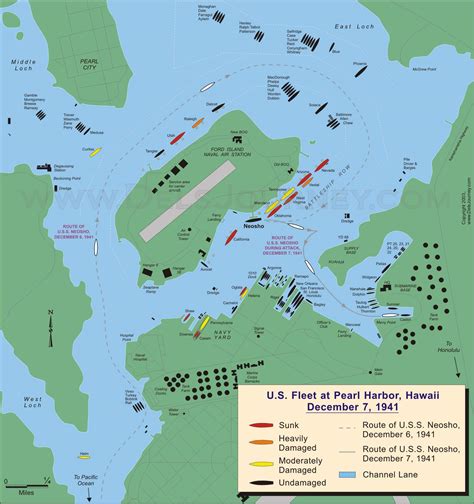 Japanese Attack Pearl Harbor Map