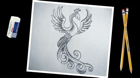 How to Draw a Phoenix Bird Easy Step By Step / Phoenix Bird Easy ...