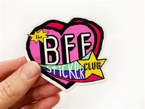 BFF Sticker Club Logo Vinyl Sticker - Etsy India