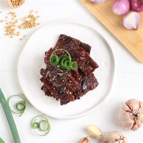 Premium Photo | Dendeng sapi is indonesian style beef jerky, thin slice ...