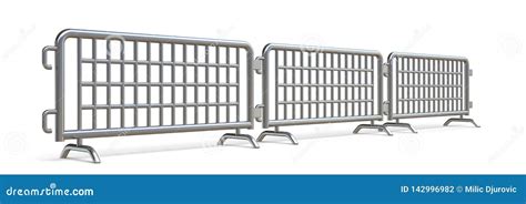 Steel Barricades Side View 3D Stock Illustration - Illustration of control, frame: 142996982