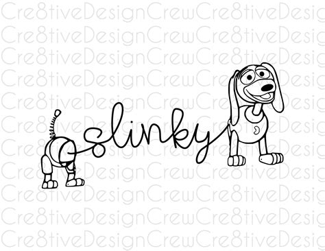 Slinky Dog SVG Toy Storyy SVG Silhouette Cricut Digital - Etsy Singapore