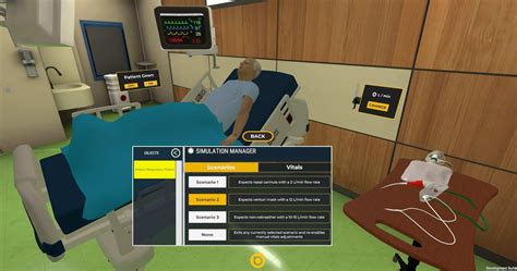 Virtual Respiratory Therapy Content - interactive equipment, patient interactions