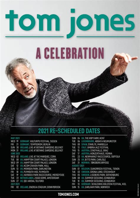 Tom Jones Tour Dates, Concert Tickets, & Live Streams